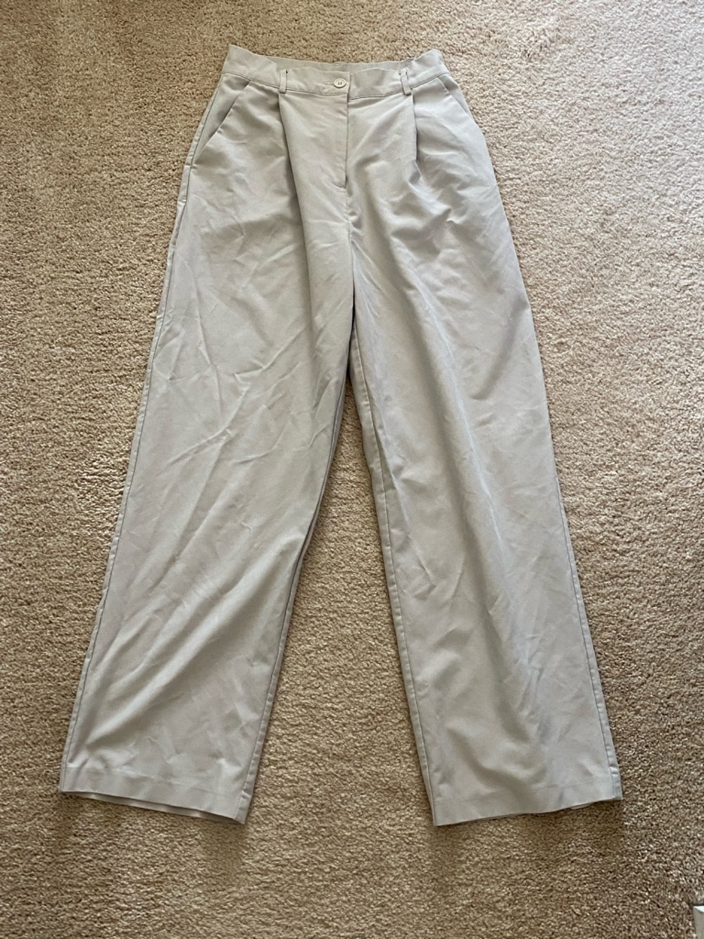 Garage Women's Pleated Wide-Leg Trousers - Light Tan